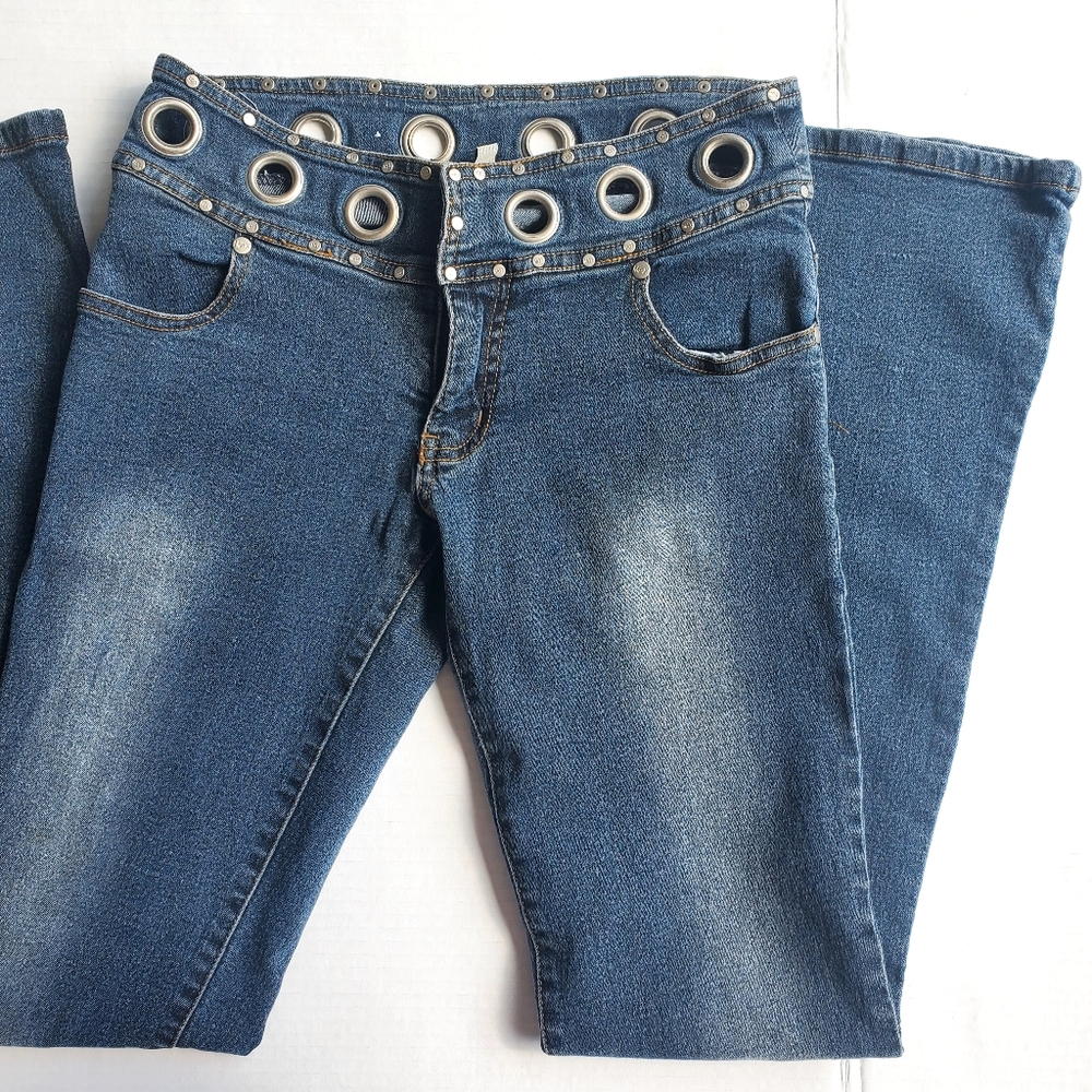 Max Studio Retro Bootcut Jeans with Grommeted Waistband